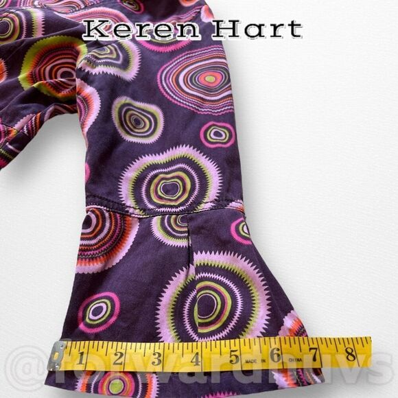 Keren Hart Purple Flare Sleeve Hippy Jacket Size Small - Picture 11 of 12
